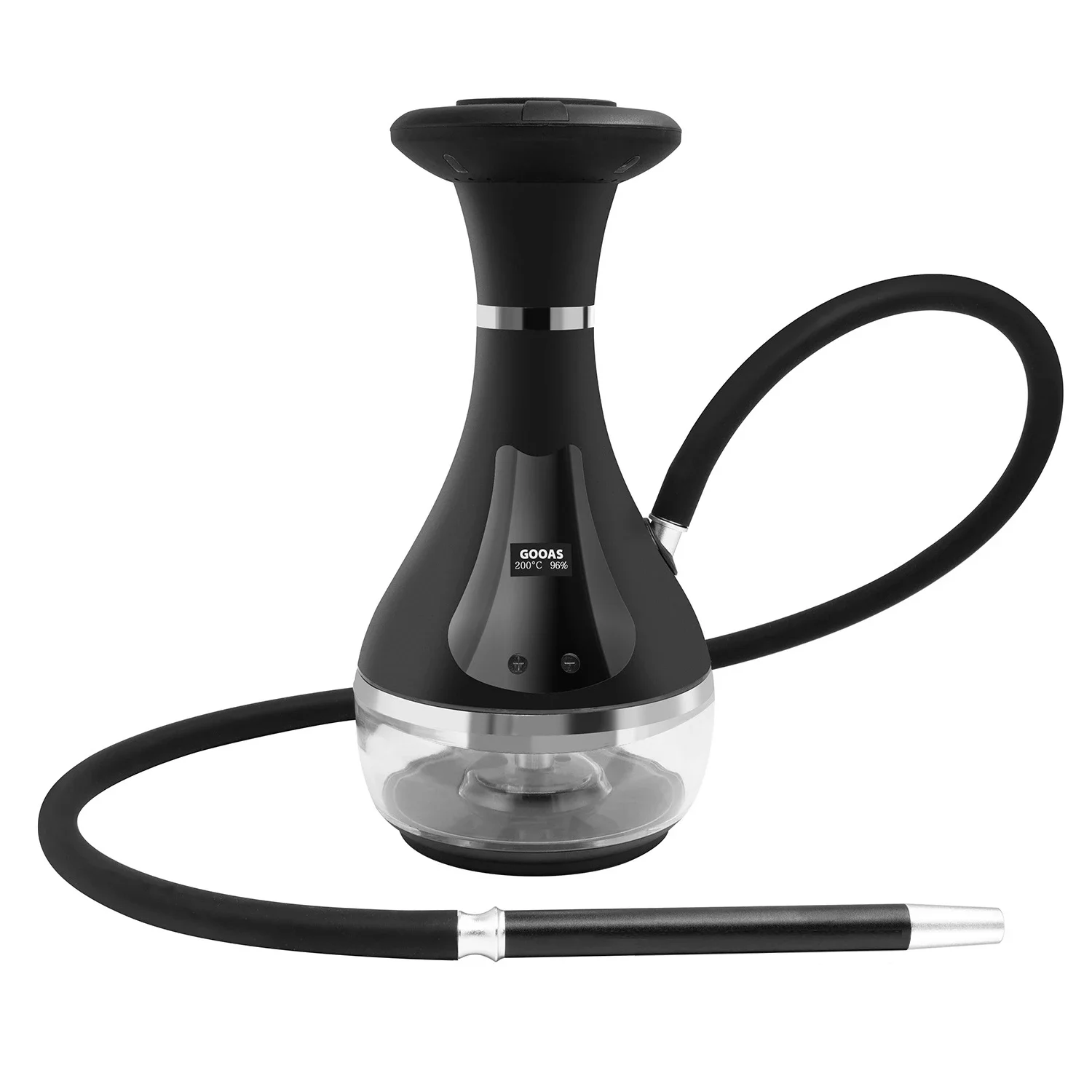 

Electric Portable Stainless Acrylic Hookah Electric Shisha Hookah Set High Quality Shisha with LED Display