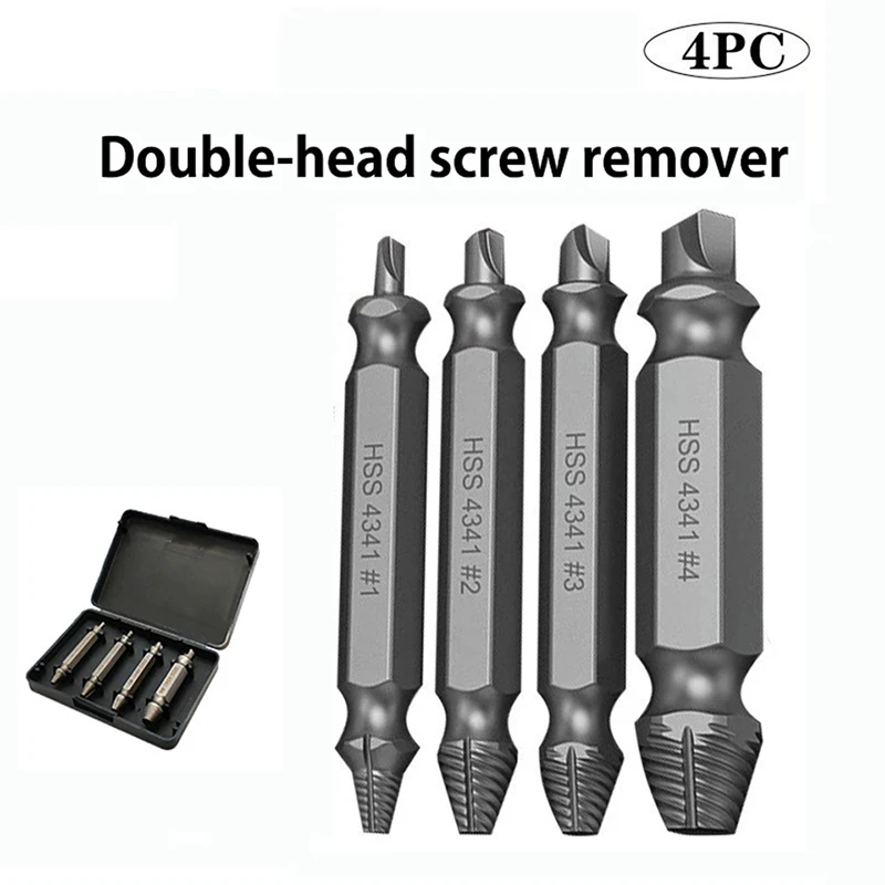 

Damaged Screw Extractor Drill Bit Guide Set Easy Removal Tool for Broken, Stripped Screws, Bolts and Studs