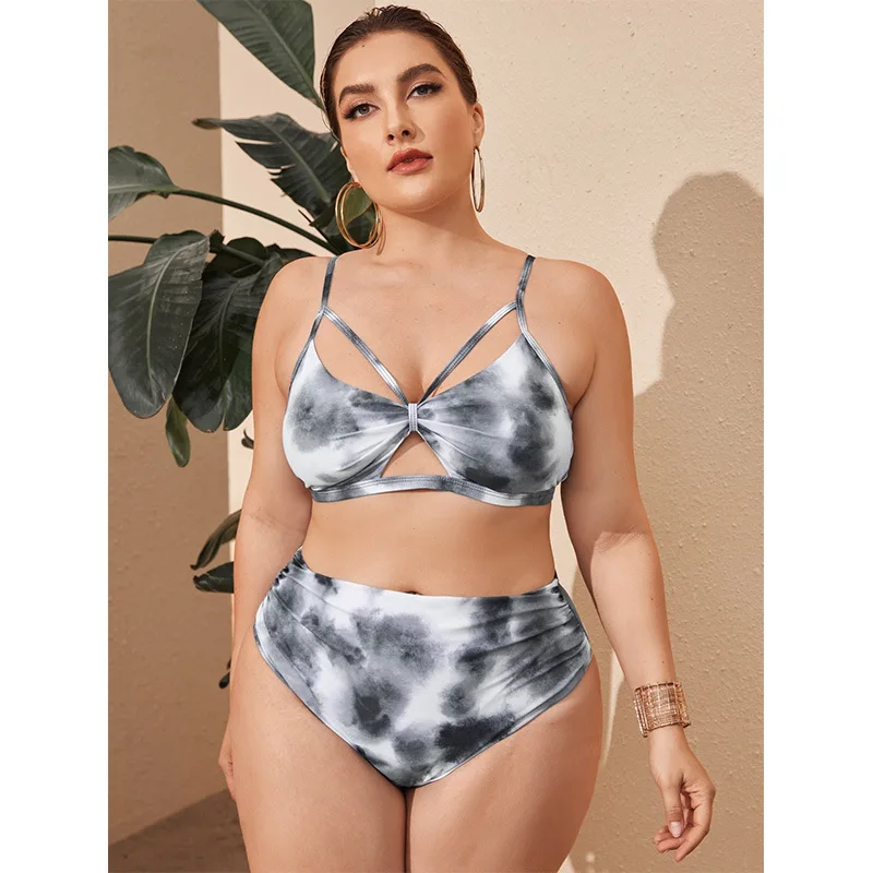 

Dazhong Style Plus Size Split Swimsuit Women's Bikini New Sexy Hollow Gathering Plus Size Swimsuit Women Elegantes Casual Y2k
