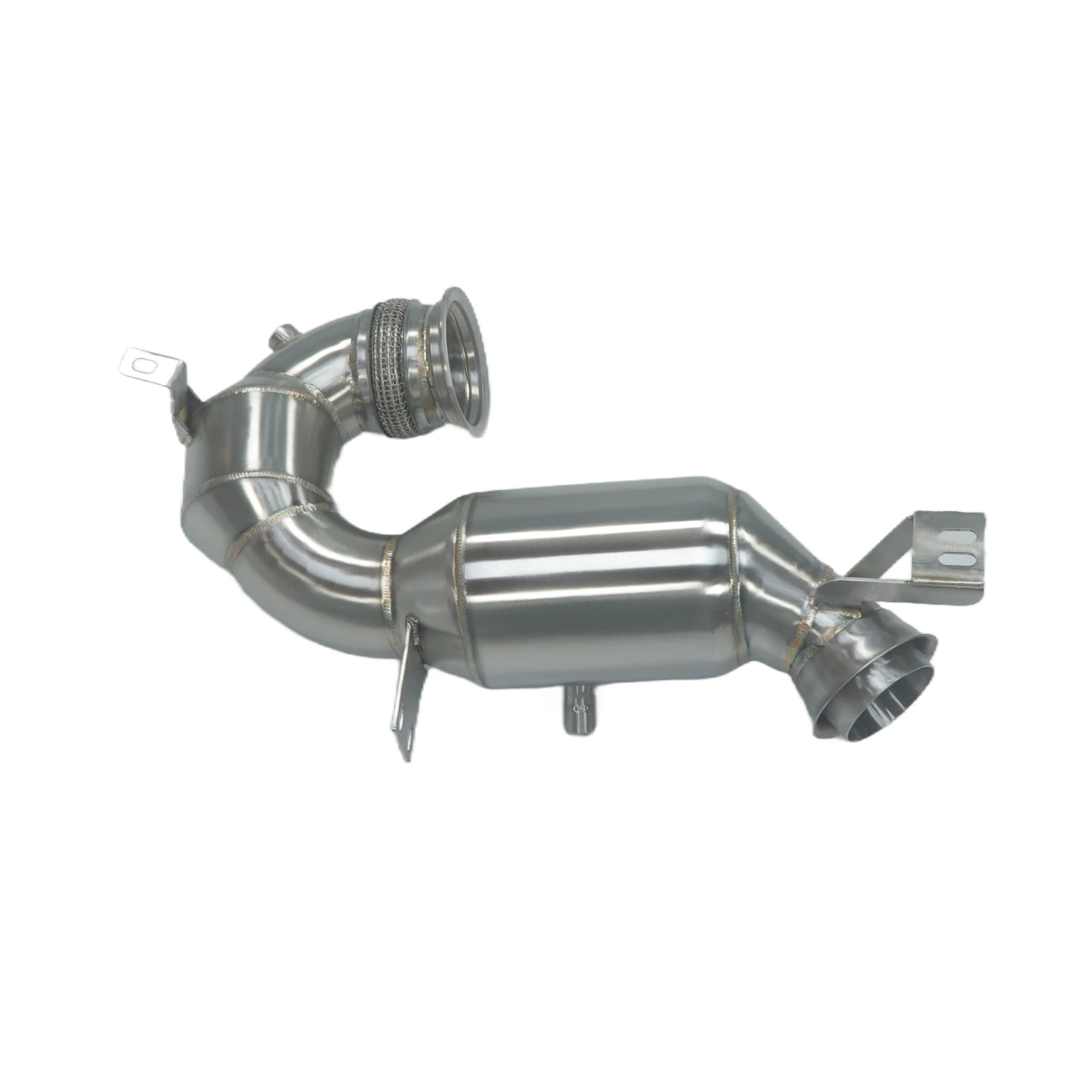 JIAJUN High Performance 304 Stainless Steel 1.5mm Thick Brushed Finish Universal Exhaust Straight Header Downpipe for GT50