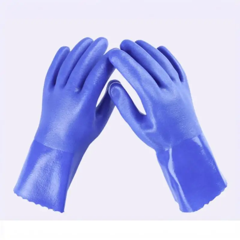 1 Paar wasserdichte, öl- und chemikalienbeständige, rutschfeste, verdickte Handschuhe, hochwertige PVC-Arbeitshandschuhe für dauerhaften Handschutz – Detail 9