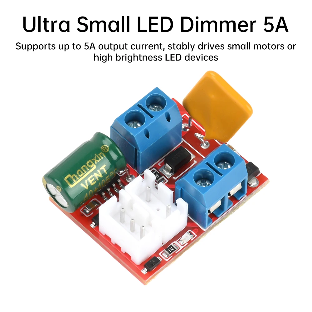 5Pcs DC Motor Speed Control 90W Speed Regulator PWM Potentiometer Governor Switch 5A Ultra-mini LED Dimmer DC 3V-35V 10khz/20khz