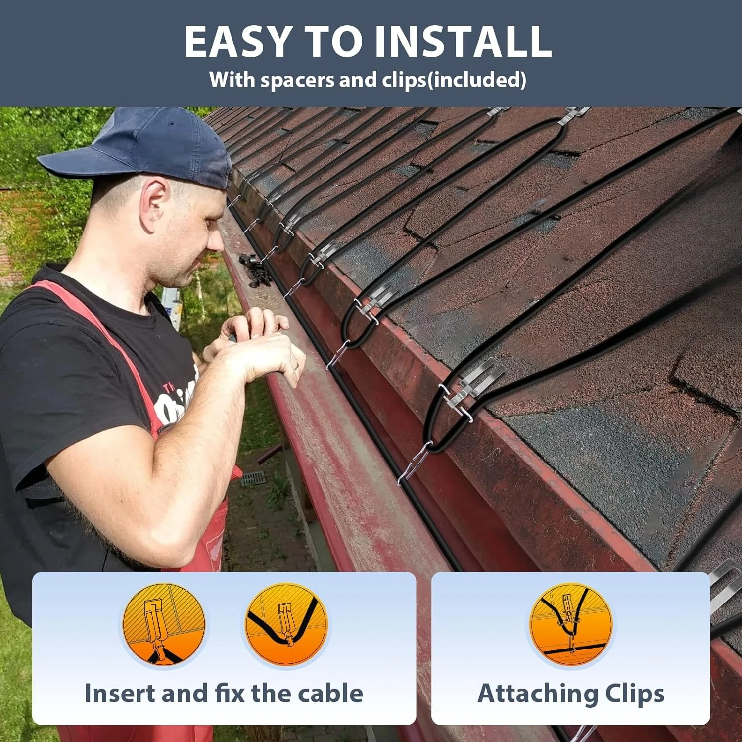 ZZH HIRD 120 футов, 5 Вт на ножной крышу и желоб, кабель для снегозажига