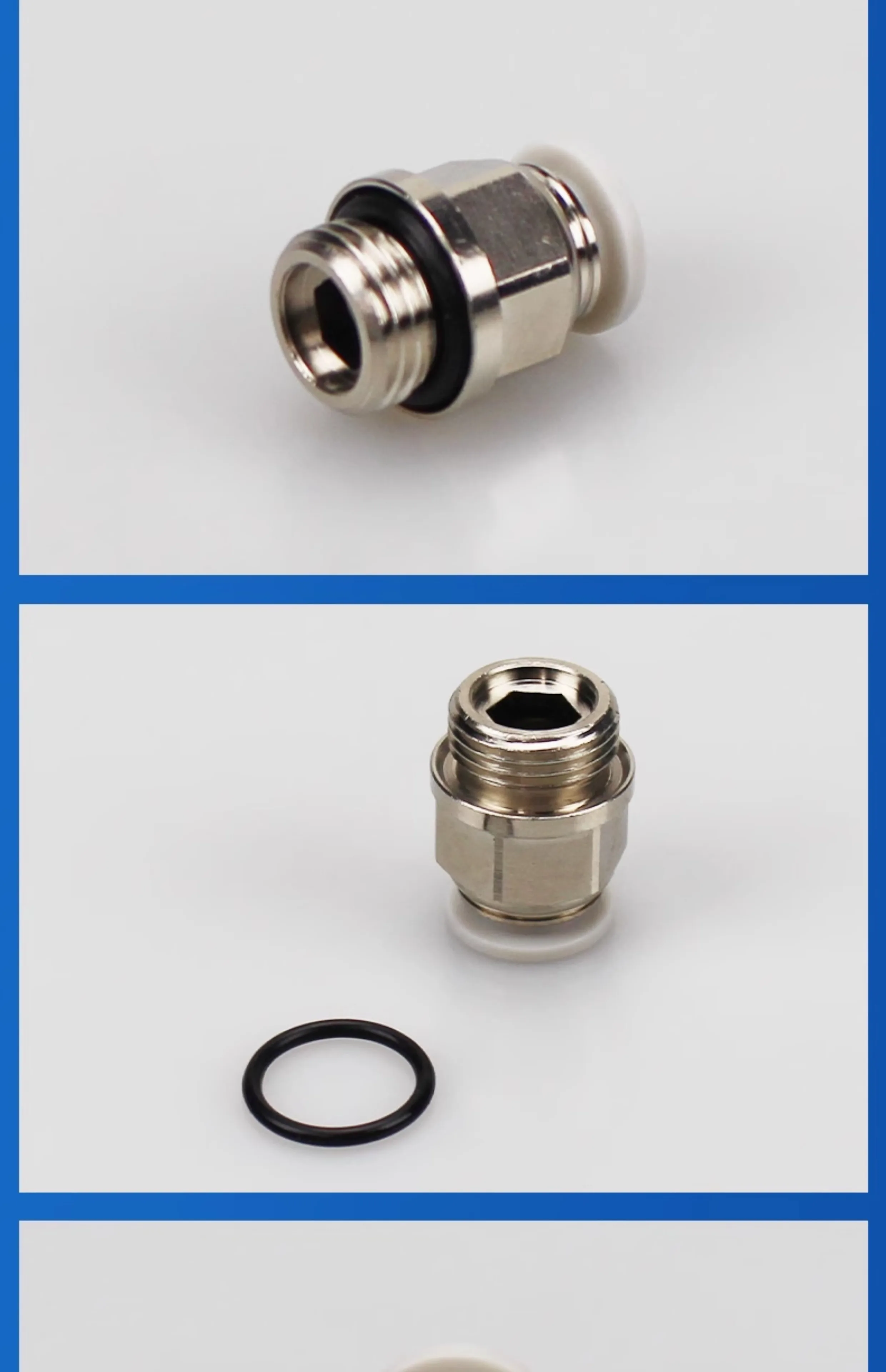 Conector de tubo de aire con anillo de sellado, 10 Uds., 4/6/8/10/12/14/16-G04 03 02 01, sin necesidad de cinta de teflón
