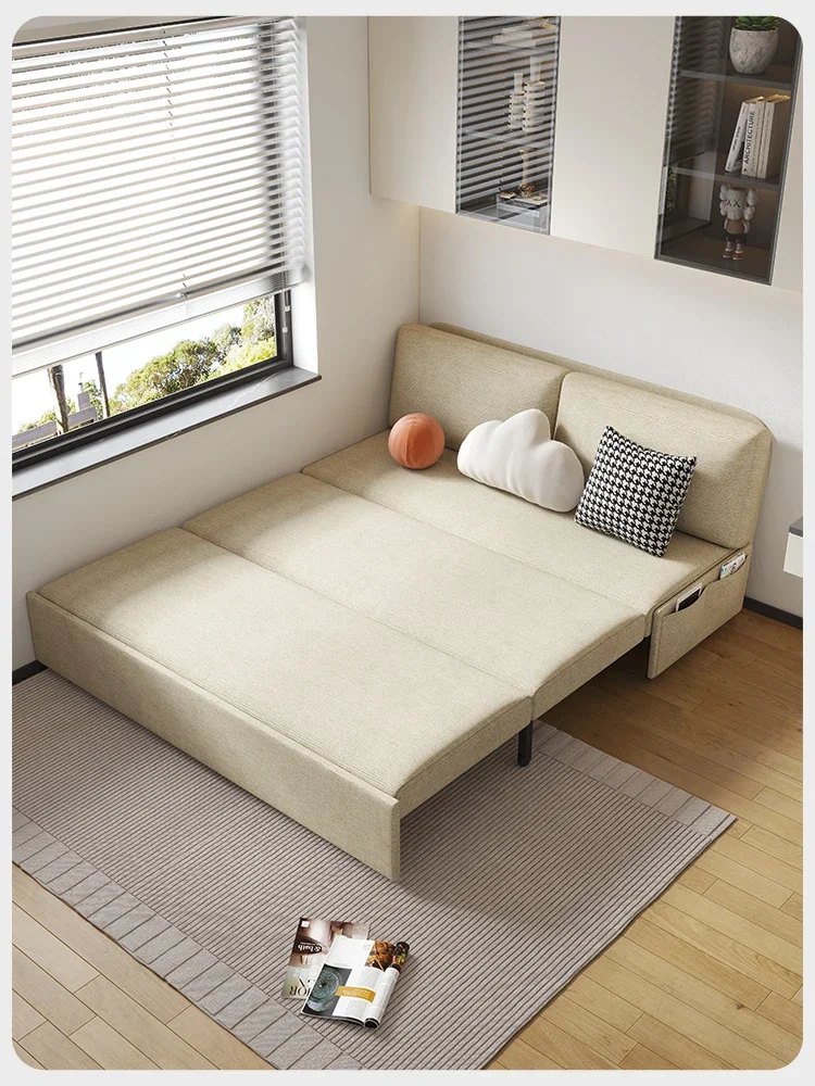 Modern small apartment, living room, bedroom, dual-purpose, multi-functional, double foldable technical cloth