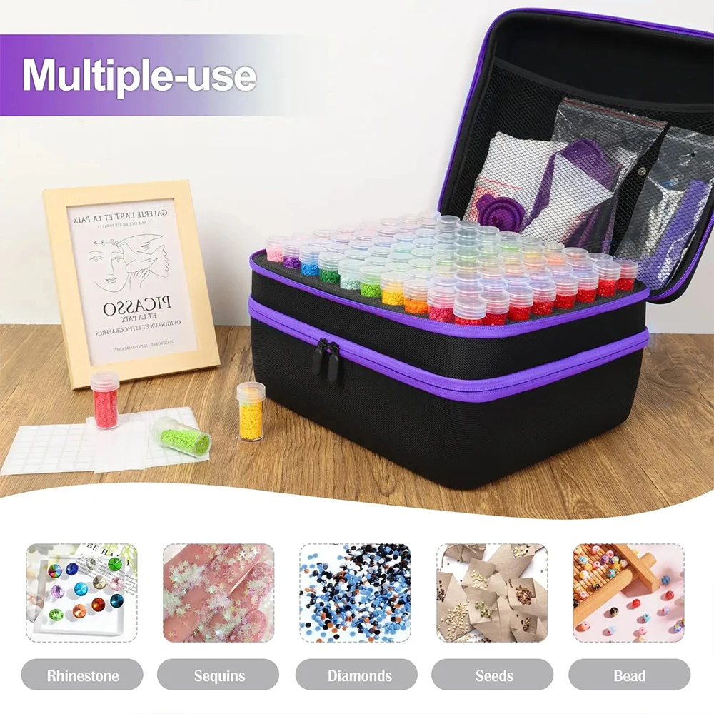 DIY 240 Slots Diamond Painting Multifunctional Storage Box Large Capacity Container Tools Kits Diamond Embroidery  Accessories