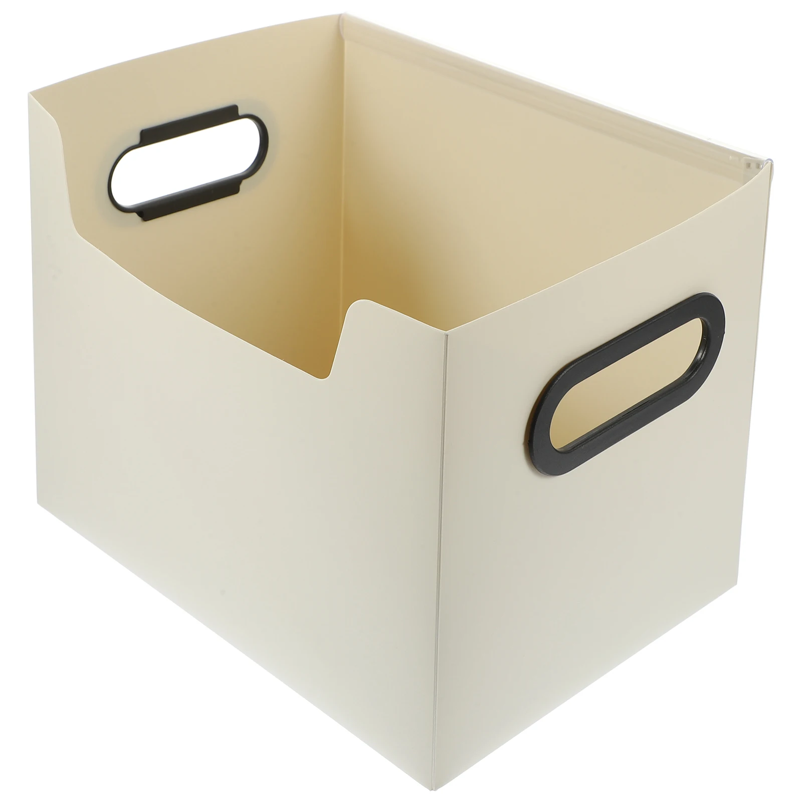 

2pcs Large Capacity Desktop Storage Boxes White Small Size Foldable Plastic File Boxes Home Use ganizer Multipurpose