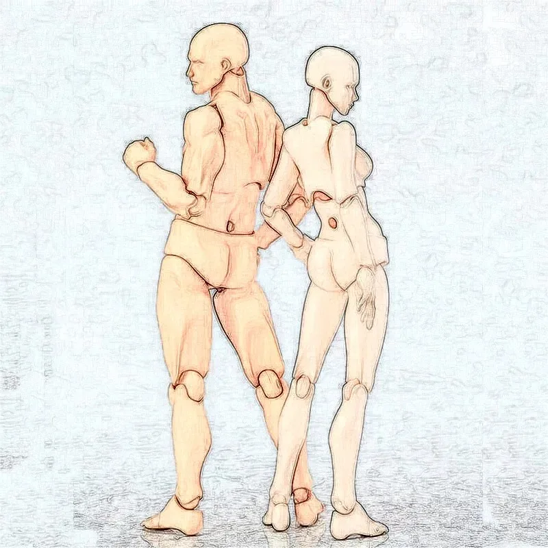 Miniature Figurine Doll Model 13cm Action Figure Artist Movable Body Male Female Figure PVC Model Mannequin Desktop Ornament view 6