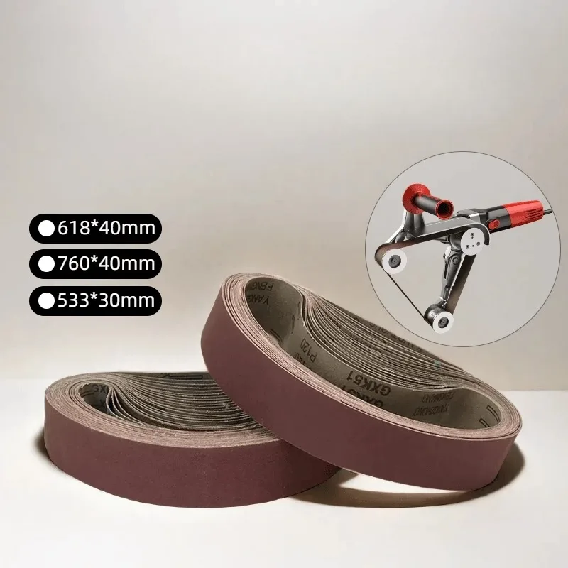 10PCS 618x40mm Aluminum Oxide Sanding Belts Abrasive Sanding Belts for Soft Metal Polishing Grinding Sander Replacement Belts