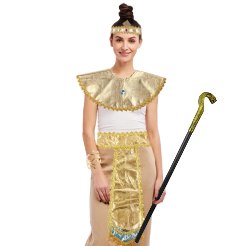 Snake Cobras Cane Pharaoh Scepter Pimp Wizard Staff Halloween Cosplay Costume