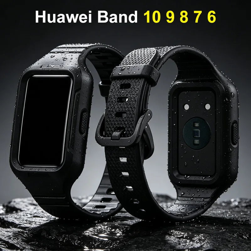 Silicone Strap for Huawei Band 10 9 8 7 6 Smart Watch Replacement correa Bracelet Sport Breathable Straps for Huawei Band 10 9 8