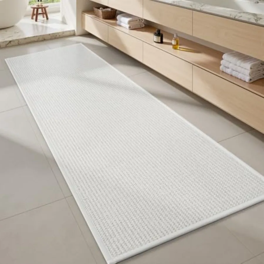 

Bathroom Runner RugsChenille Absorbent Bath Mat Runner Quick Dry Rubber Backed Bath Runners Non Slip Washable Long Bathroom Rug