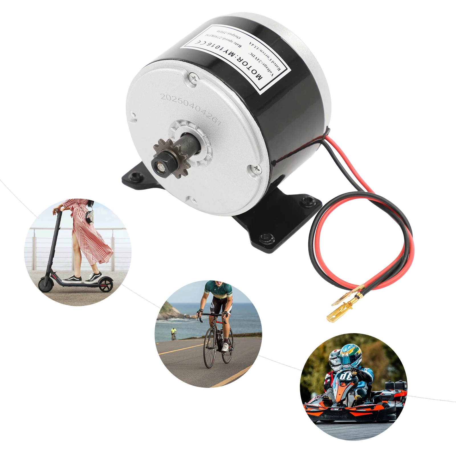 

Электрический двигатель из чистой меди 250 Вт с зубьями звездочки, двигатель электрического скутера для электрических скутеров, электрический велосипед
