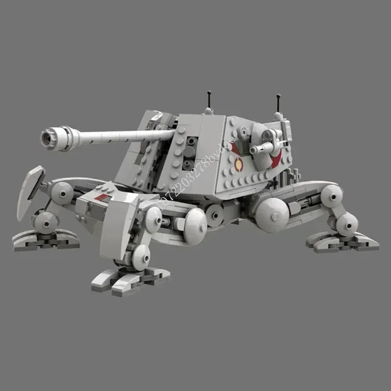 MOC – bataille spatiale tout-Terrain, Support d'artillerie, modèle de tourelle de marche, puzzle personnalisé, bricolage, jouets d'assemblage créatifs, cadeau, 644 pièces
