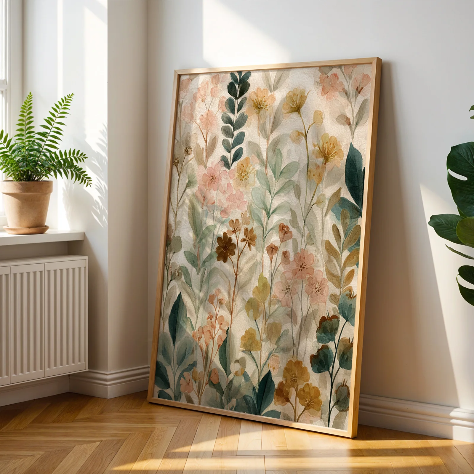 Bohemian Wildflower Canvas Prints Poster Vintage Floral Abstract Art Prints Living Room Bedroom Wall Art Home Decor Art Poste