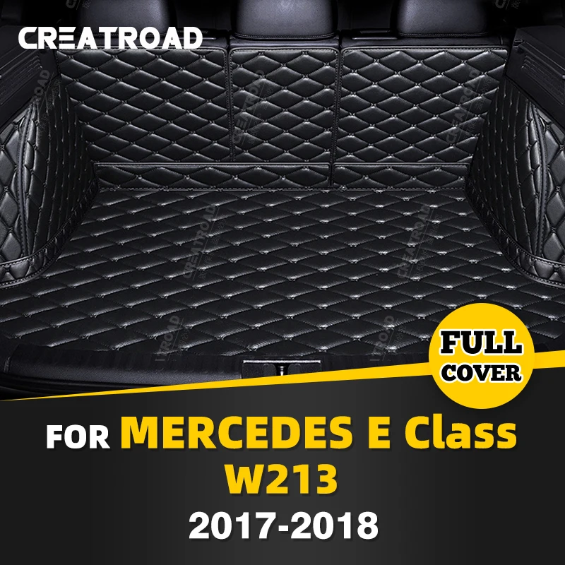 

Auto Full Coverage Trunk Mat For Mercedes Benz E Class W213 2017 2018 Car Boot Cover Pad Interior Protector Accessories