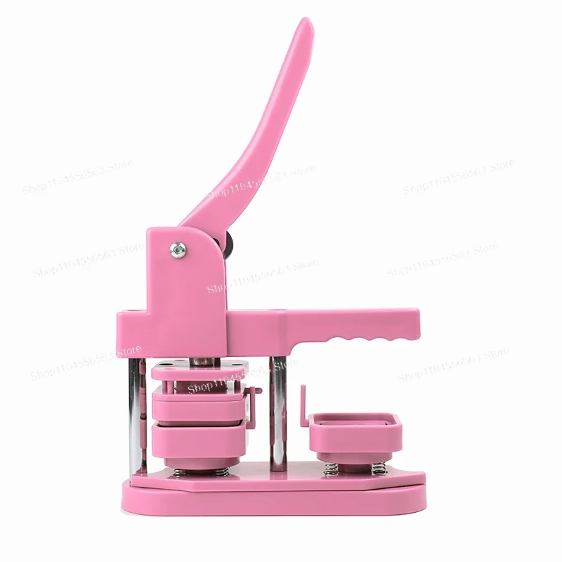 

Square Badge Button Maker 50x50mm Machine Rotary Button Press For Refrigerator Magnet Making Button Badge Manual DIY Art Craft