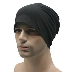 Women Men Slouchy Beanie Hats Baggy Bonnet Cap Summer Autumn Casual Elastic Caps Breathable Cotton Turban Hat Solid Skullies