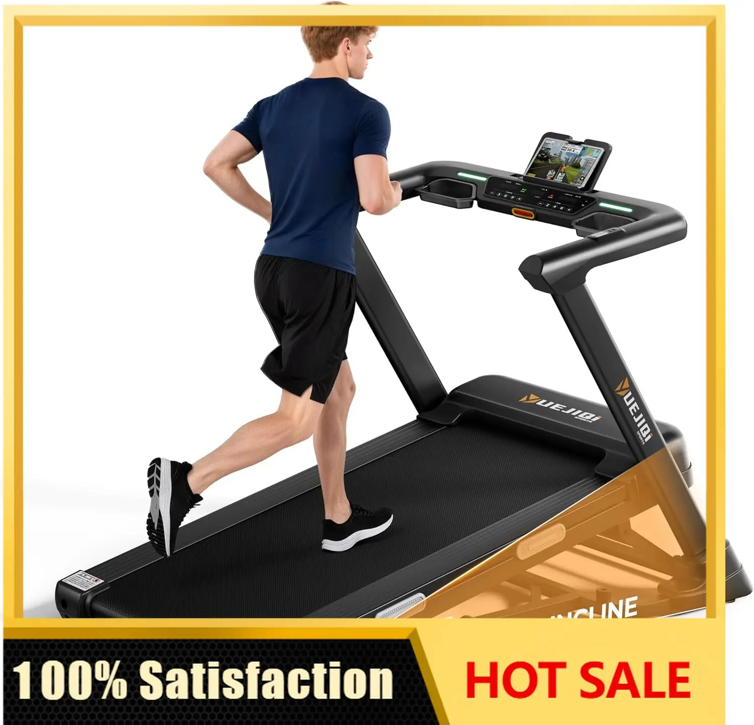 Treadmill with Incline for Home Office | 300LBS Capacity Folding Treadmill for Running Jogging Walking
