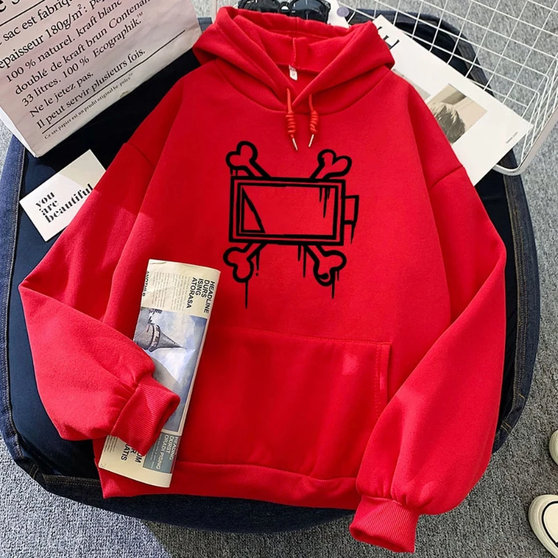 Mord Drohnen Horror Komödie Animation Hoodies Anime Grafik Druck Sweatshirts Moletom Feminino Winter Mit Kapuze Pullover Weibliche