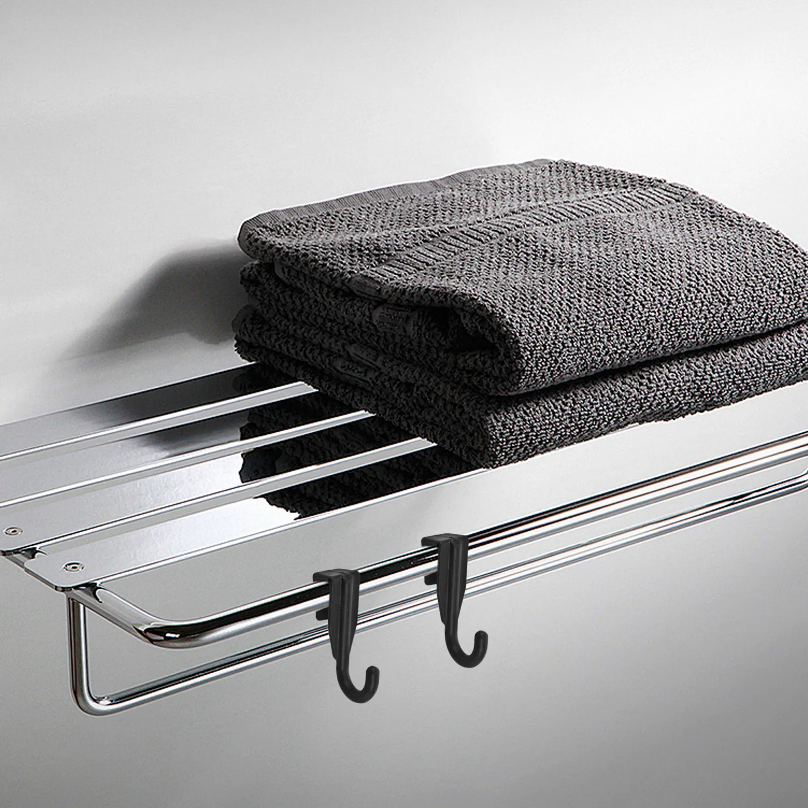 

Black Plastic Door Hook for Square Tubes Multipurpose Microwave Oven Bracket Over The Door Hanger Kitchen Bathroom Office