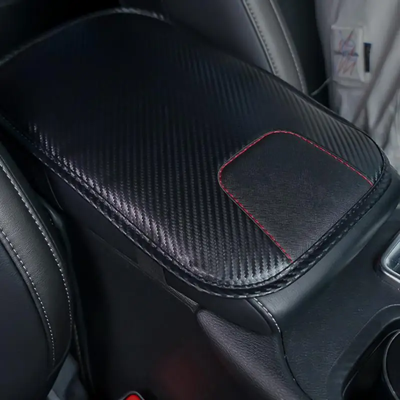 PU Leather Car Armrest Mat Universel Interior Auto Armrests Storage Box Mat Dustproof Waterproof Cushion Cover Armrest Protector