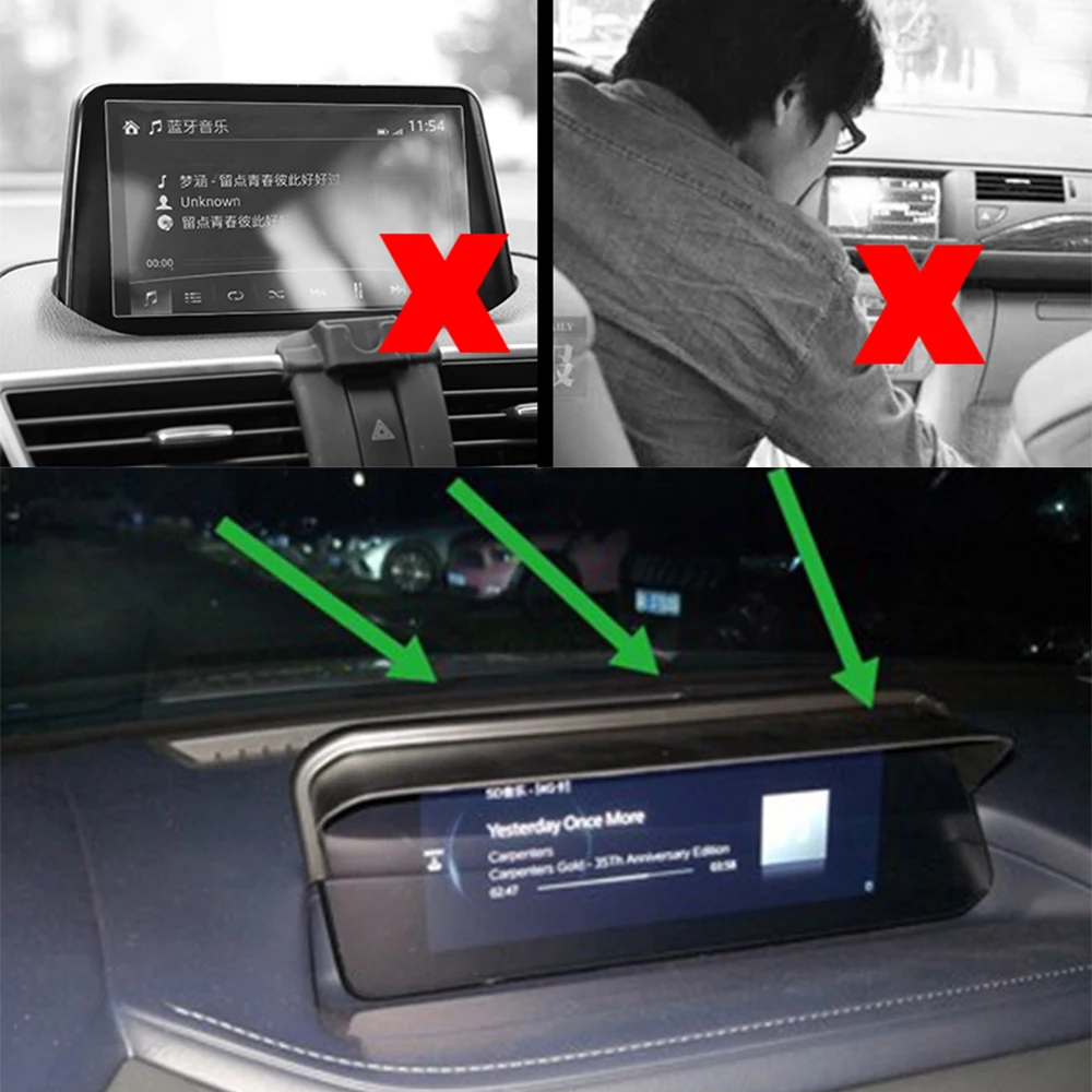 New Car Accessory For Mazda 3 BP Axela CX30 2019 2020 2021 2022 GPS Navigation Screen Sunshade Protection Cover Auto Styling