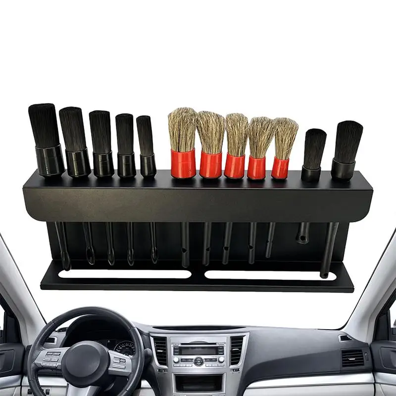 

12pcs Car Detailing Brush Set Dashboard Air Outlet Wheel Brushes Kit Vehicle Interior Cleaning Accessories Tools Brush Holder