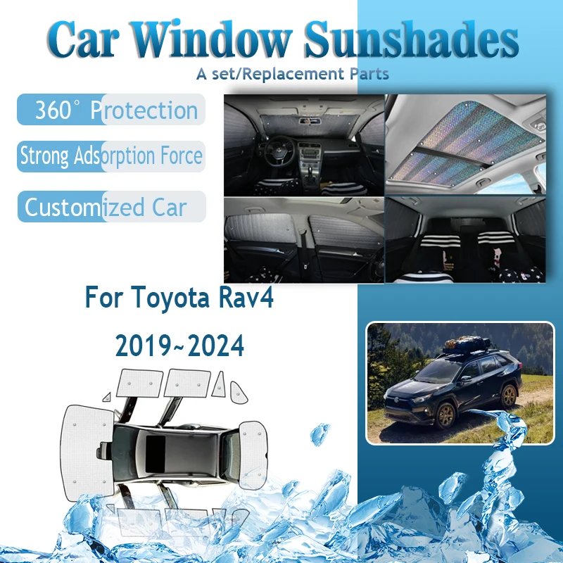 

For Toyota Rav4 RAV 4 XA50 2019~2024 Car Sunshade Covers Sunscreen Window Coverage Pads Sun Shade Windshields Visors Accessories