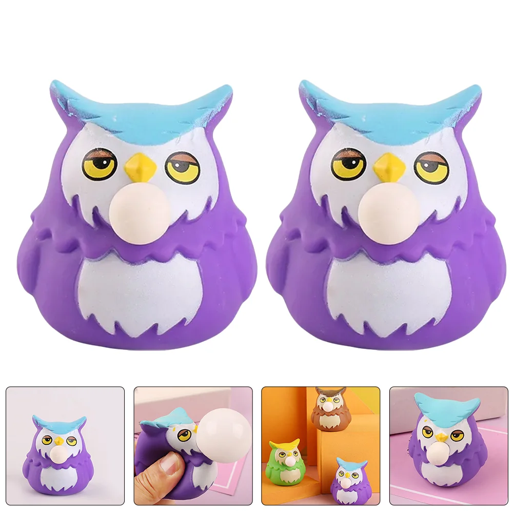 Cartoon Pinch Music Stretchy Toys Mini Reusable Owl Squeeze Stuffed Plush