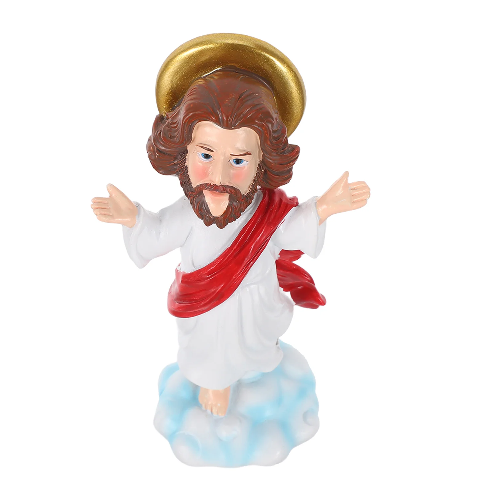 พระเยซูจิ๋วส่ายหัว ของตกแต่งเรซิ่นสำหรับติดคอนโซลรถยนต์ ของตกแต่งภายในรถยนต์ ของตกแต่งโต๊ะทำงาน ของตกแต่งคริสต์มาส อุปกรณ์ตกแต่งรถยนต์