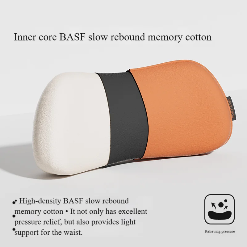 Car Seat Pillow Memory Foam Lumbar Support Breathable Back Protector Waist Protection Cushion Office Car Interior Accessories image 4