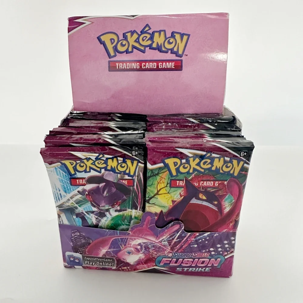 Caja de piezas de cartas de Pokémon para niños, juego de cartas coleccionables, estilo de Fates brillantes, Batalla de refuerzo en inglés, novedad de 360