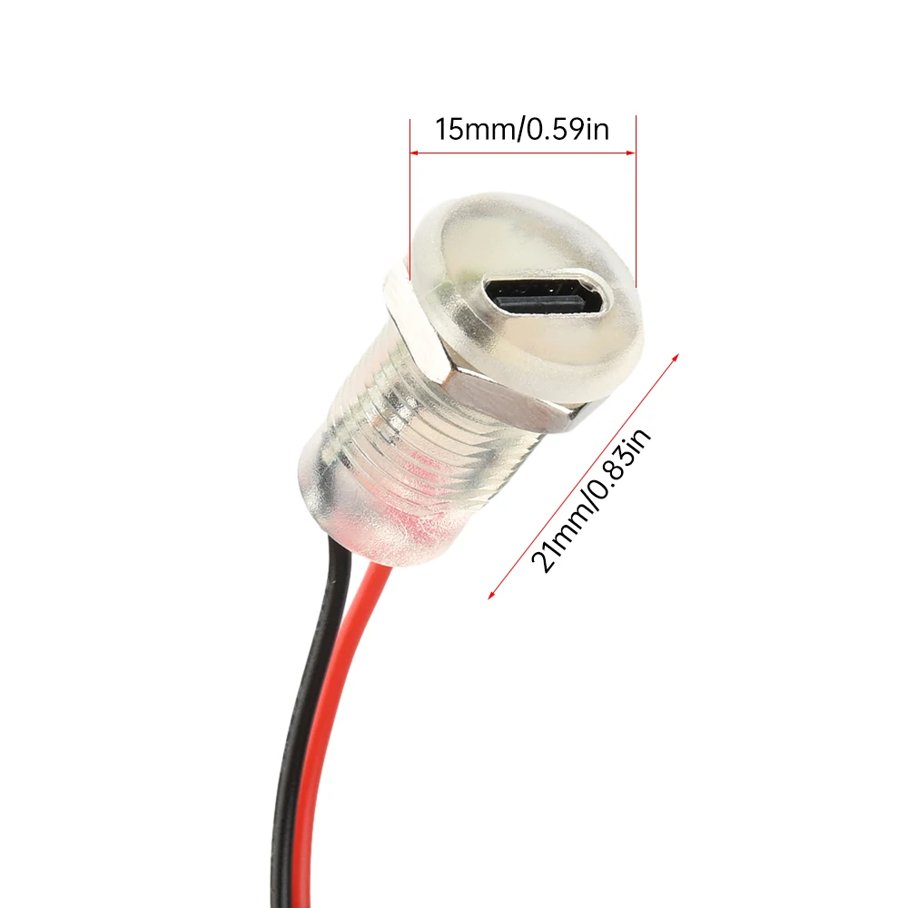 2Pin Draht USB Typ-c Wasserdichten Stecker Direkte kompression weibliche basis Buchse Lade Interface Mit Schweißen – Detail 21