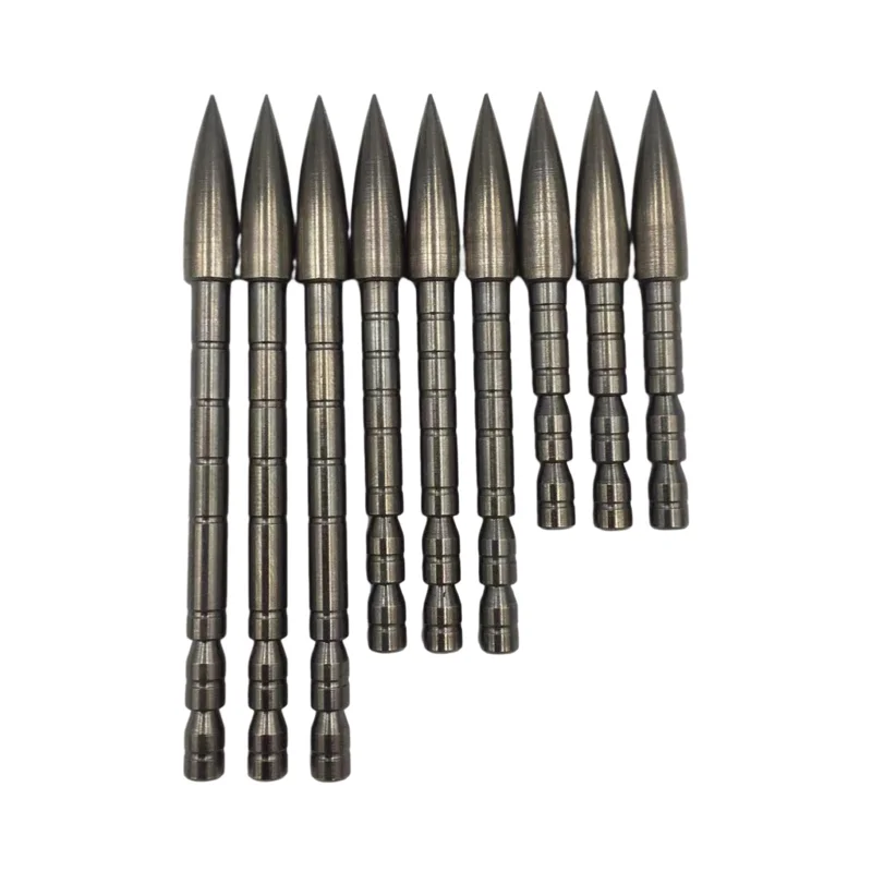 12 Stück 4,2 mm Pfeilspitze DIY 80 100 120 Grain Bullet Point Tip für ID 4,2 mm Pfeilschaft Pfeilspitze Bogenschießen Zubehör Bogen