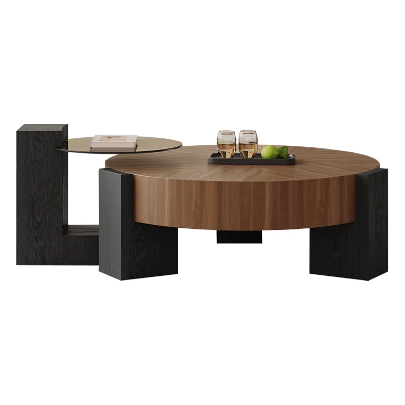 

Italian simple luxury round coffee table for home use