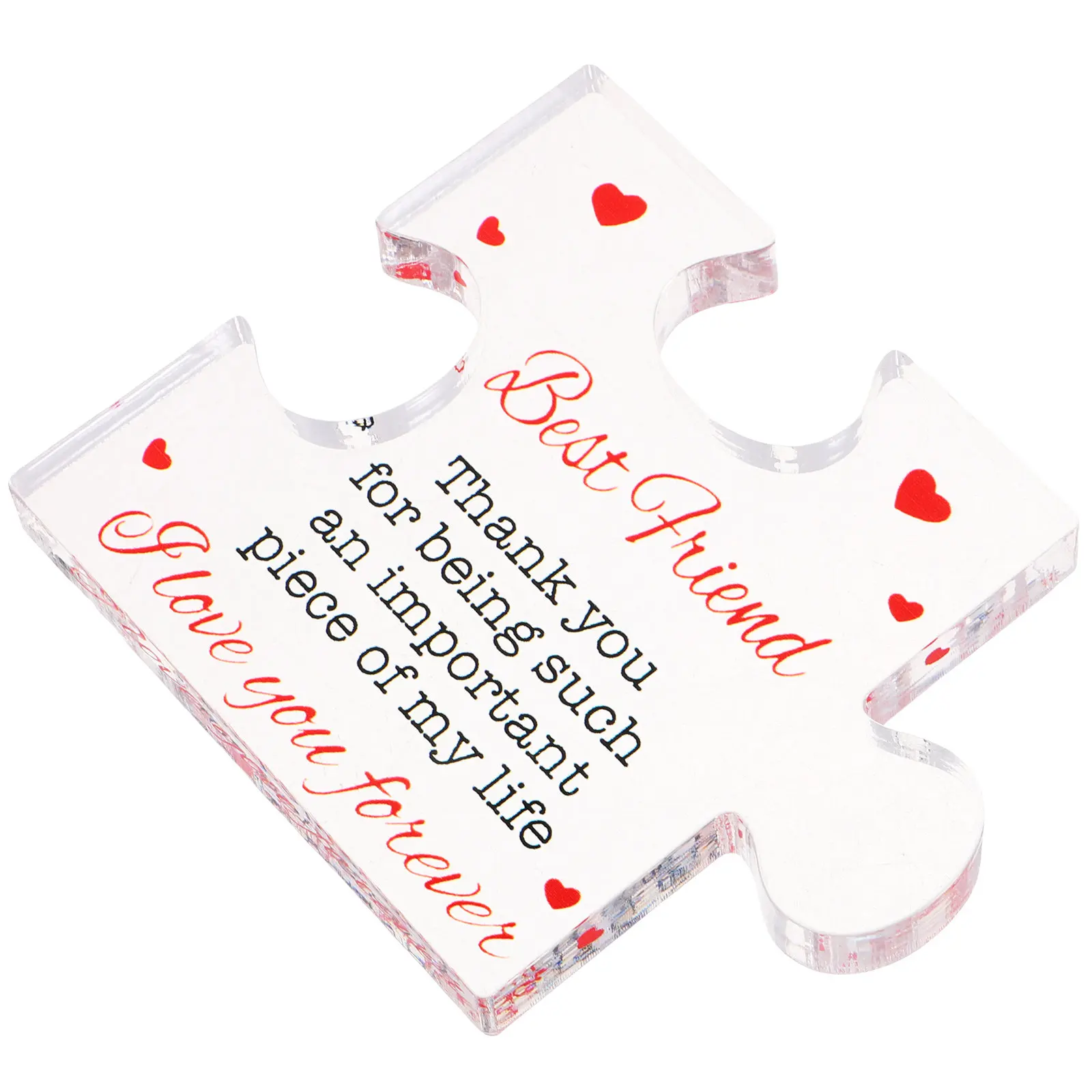 

Acrylic Puzzle Desk Decor Appreciation Sign For Table Desktop Craft Clear Ornament Office Tabletop Gift Home Decor Thank You