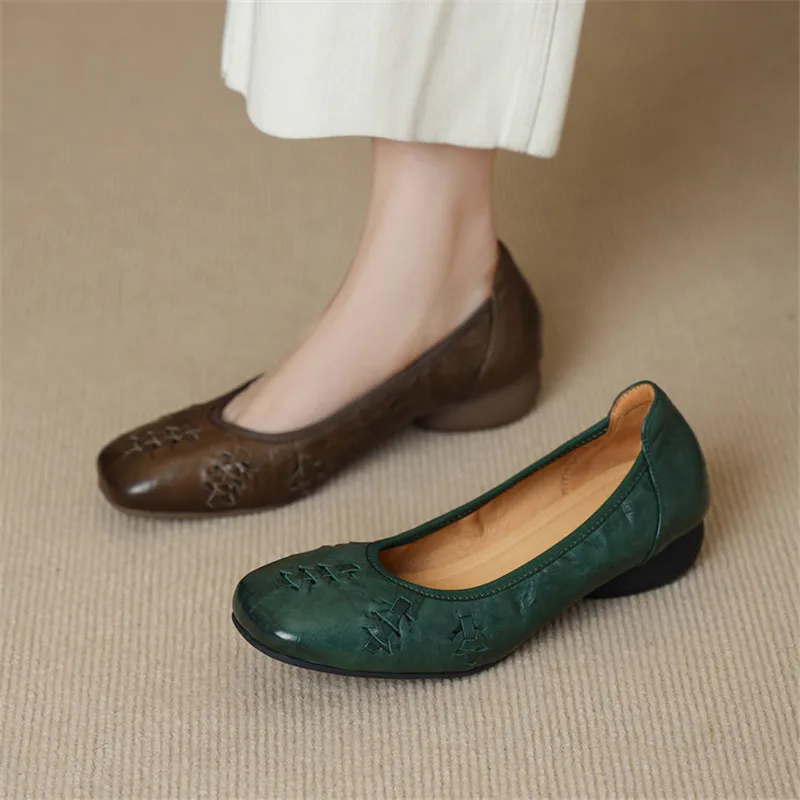 new-spring-autumn-genuine-leather-women-shoe-fashion-retro-square-toe-shoes-for-women-low-heel-handmade-ladies-shoes-women-pumps