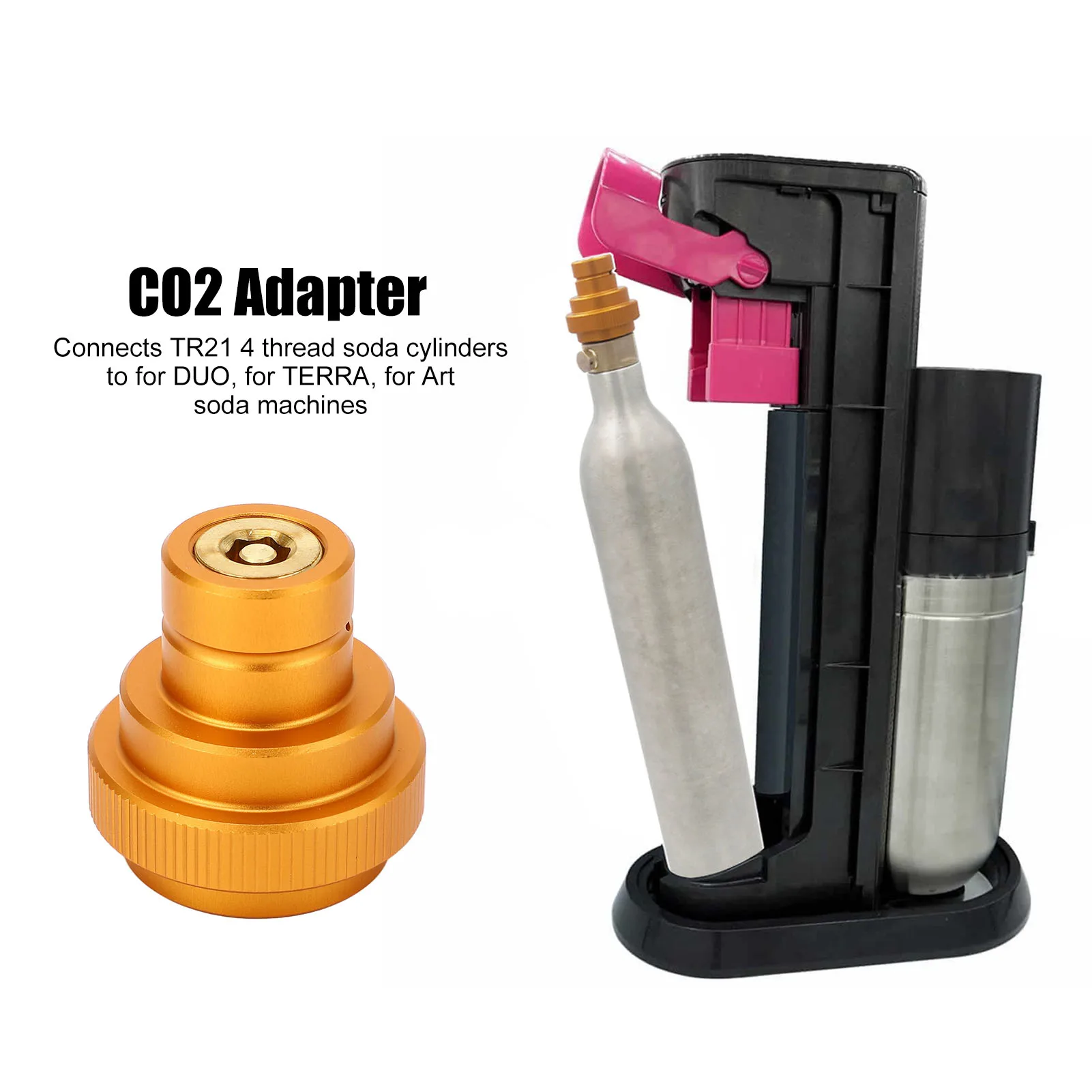Soda CO2 Adapter Connector TR21 4 Male Thread Soda  CO2 Cylinder Connector for Terra