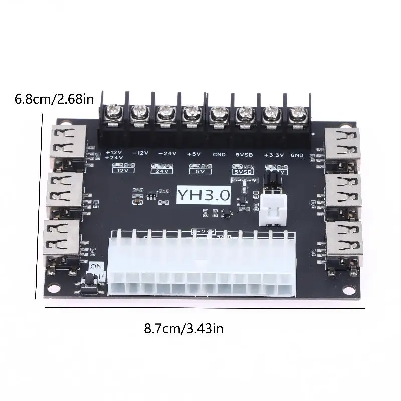 USB شحن هيكل الكمبيوتر المكتبي إمدادات الطاقة 24 دبابيس ATX قطاع دارة إمداد الطاقة مجلس 12 فولت/24 فولت