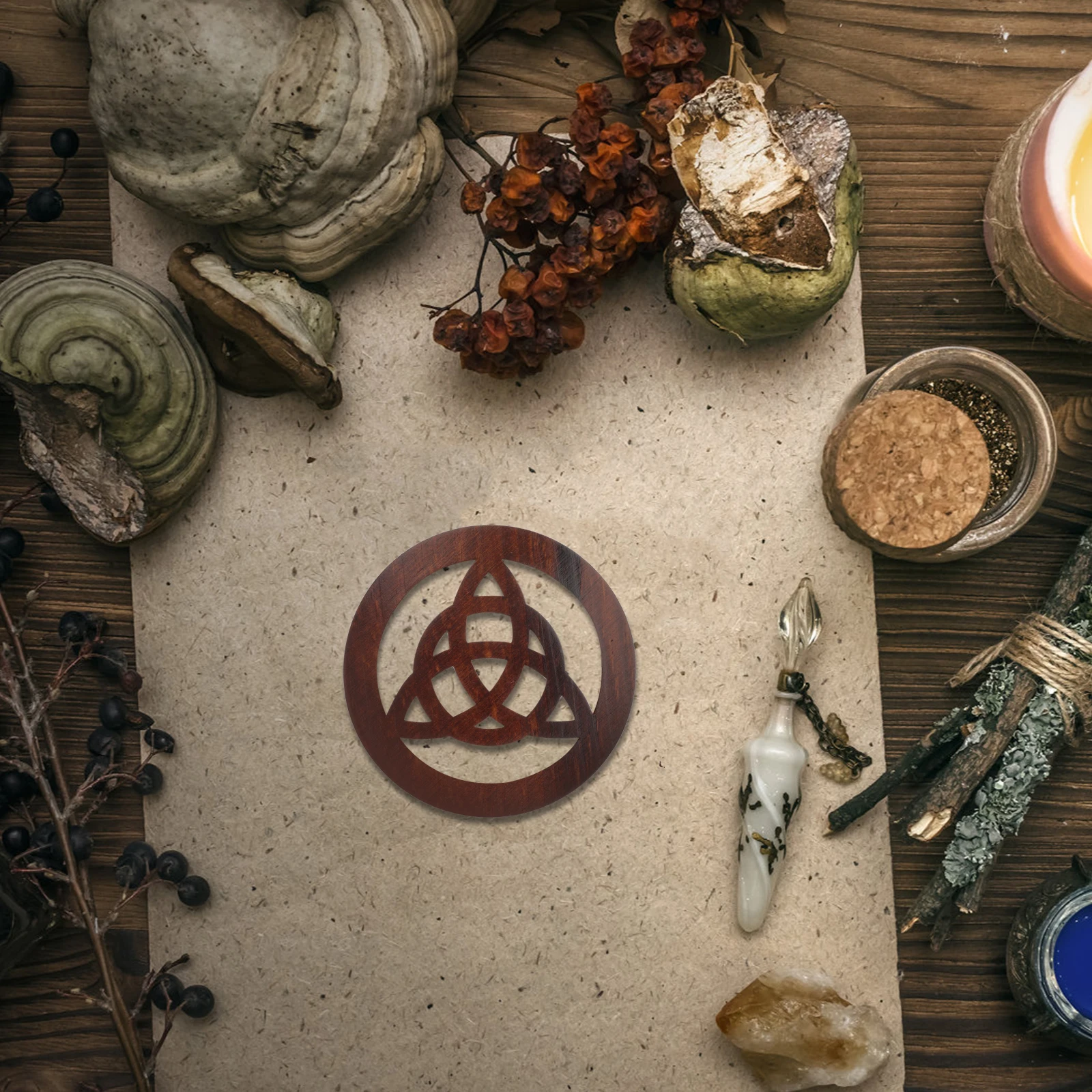 

Wooden Home naments Altar Decor Wooden Altar Tiles Pentacle nament Decor Religious Ceremonies Yoga Mat Gifts