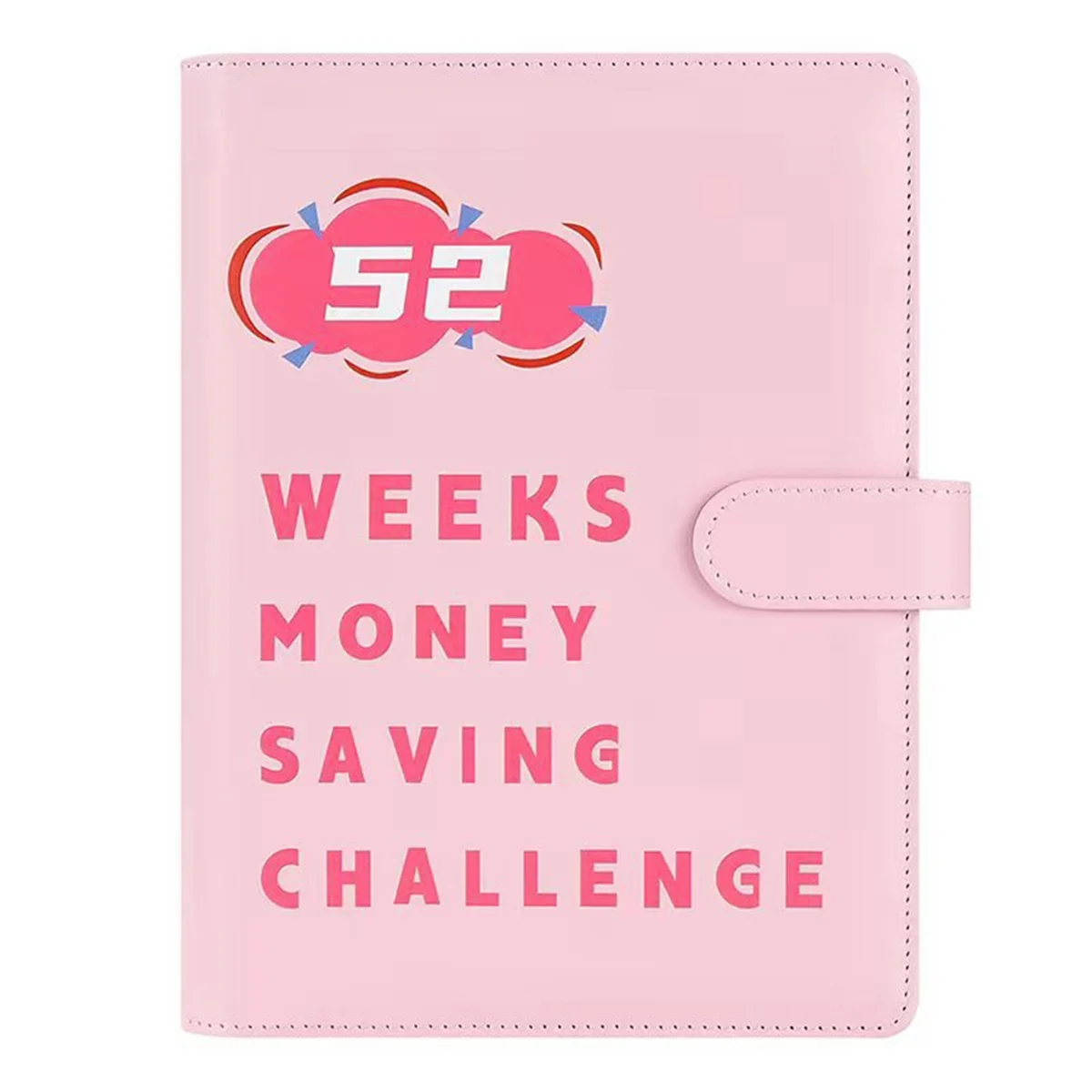 

52 Week Money Challenge Binder with Envelopes Storage Budgeting Binder Cash Saving Challenge Box Kit Pink