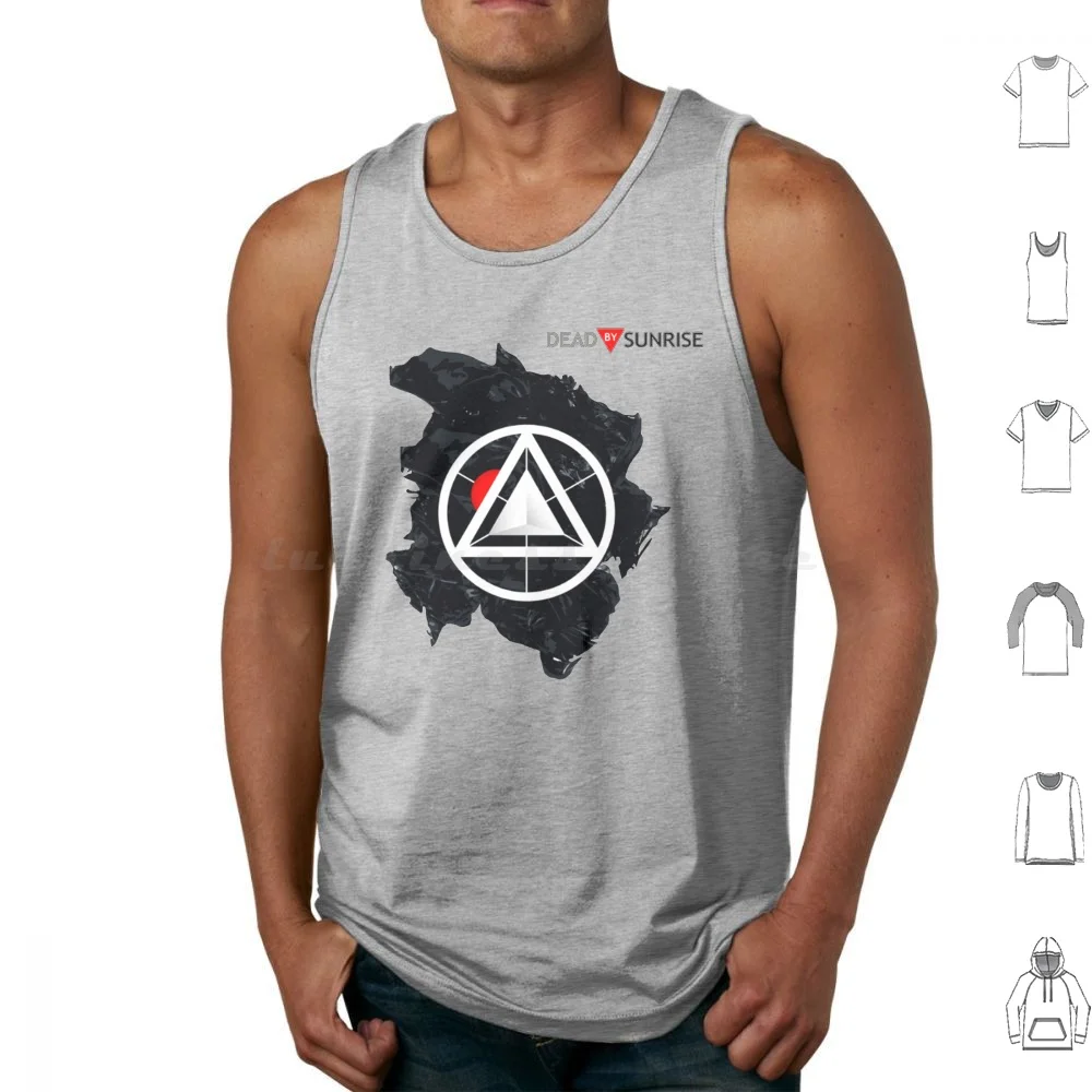Dead In The Darkness Logos Tank Tops Print Cotton By Sunrise Emo Goth Scene Chester Bennington Alternative Fashion