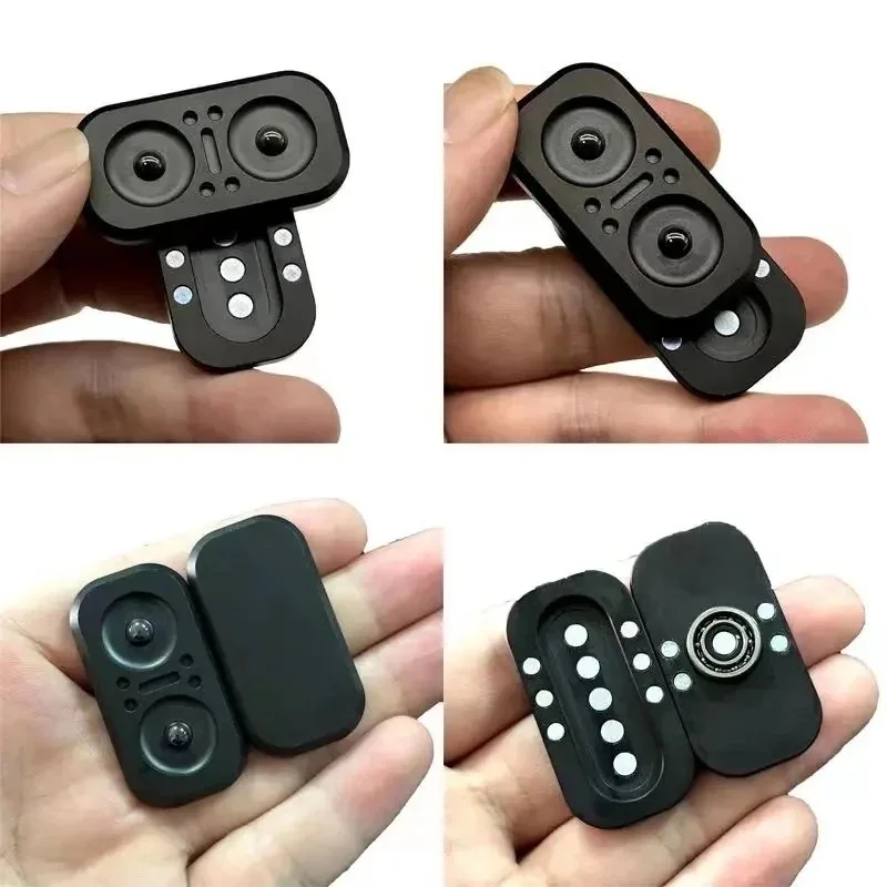 Neue Eule Fidget Rotator unruhiger Magnetschieber manueller Rotator Metall EDC Fidget Spielzeug Büro Schreibtisch Spielzeug Erwachsene Kinder Geschenk