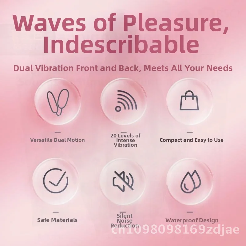 Miaolang السادس الشعور خط مزدوج هزاز للنساء المحمولة سيليكون اللعوب G-نقطة الكبار لعبة الجنس الوردي دليل طويل الأمد #4