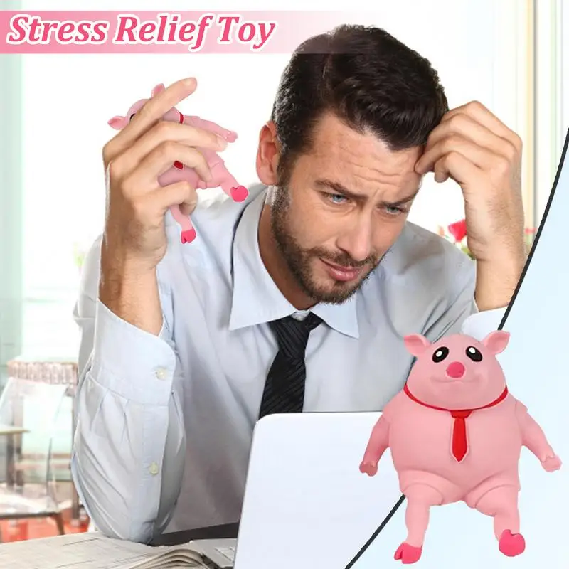 Pet Squeezing Pink Pig Stress Relief Toy Cute Squeezing Animal Little Pig Doll Stress Relief Toy Toy