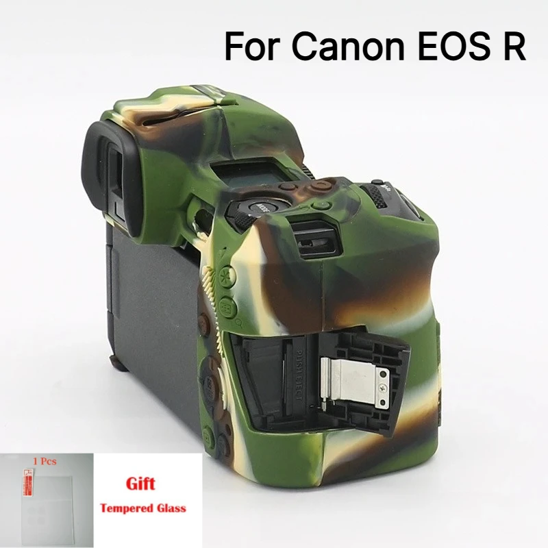 For Canon EOS R EOSR Armor Skin Case Camera Bag Body Cover Storage Bag Camera soft case bag +1PCS Free Tempered Film