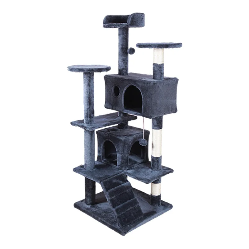 

Fun Activity Center for Cats Relaxing Sleeping Cat Tower With Sisal Scratching Post Climbing Shaving Board Made Wood Furniture