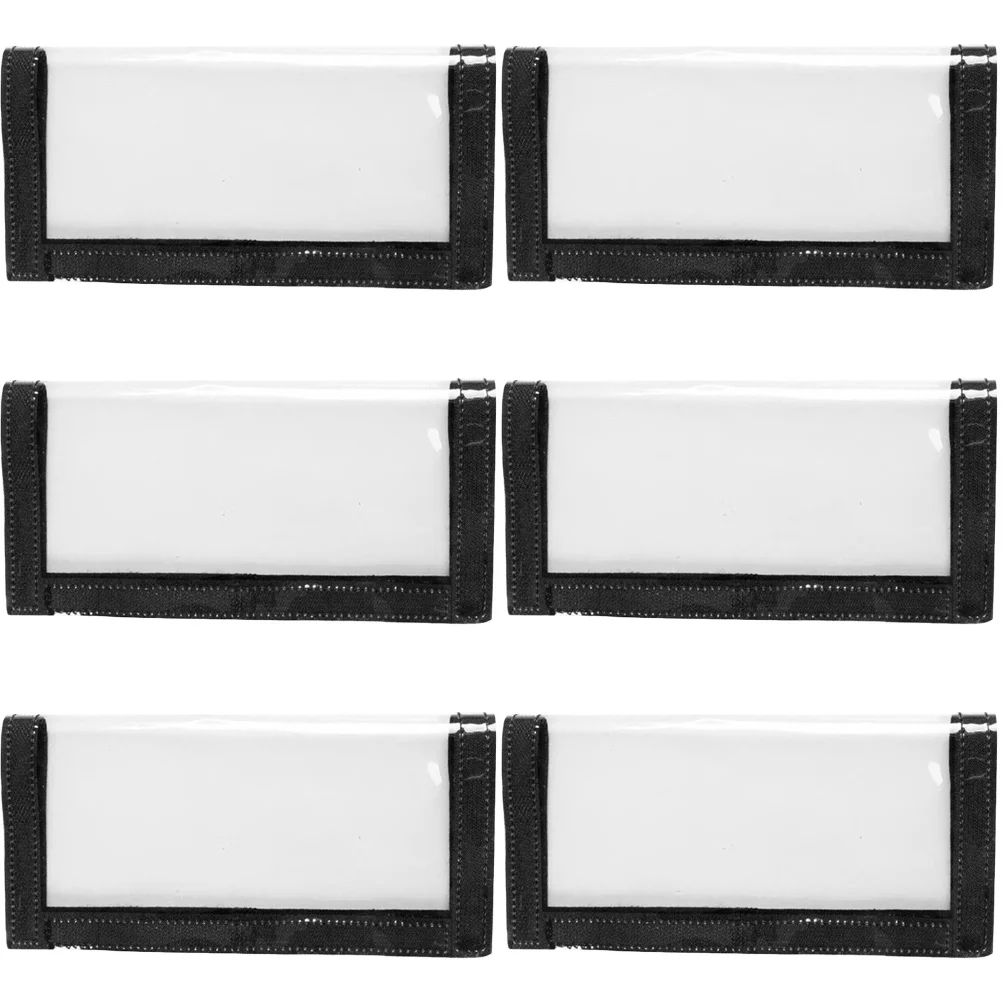 

6pcs Fishing Storage Bag 20x10cm Black PVC Fishing Hook Covers Lure Wrap Hook Covers Protective Case Transparent Bait Cover