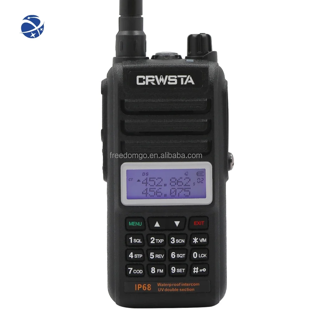 CRWSTA GX-790 Walkie Talkie profesional impermeable banda dual 8 vatios sistema de intercomunicación inalámbrico de mano